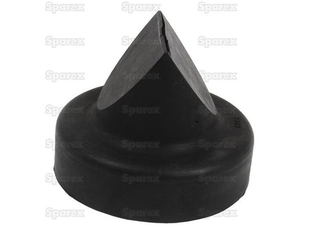 The Air Cleaner Dust Valve by Sparex (Part No. S.145070) is a black, cone-shaped rubber object with a circular base.