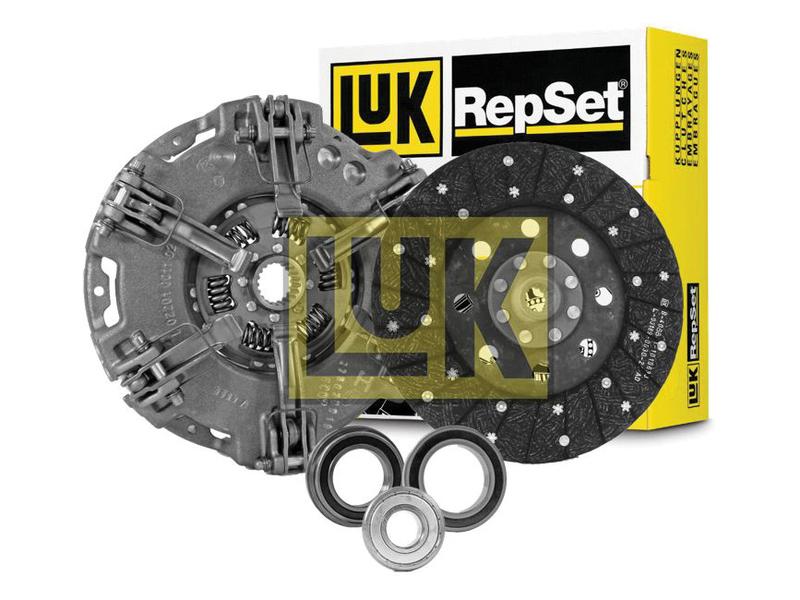 The Sparex Clutch Kit with Bearings (Sparex Part Number: S.146616) features a high-quality LUK Captive Disc with a clutch plate, pressure plate, and bearings, all showcased against striking yellow and black packaging.