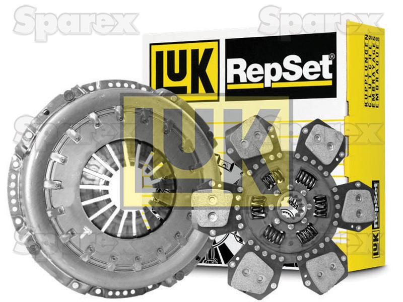 The Sparex LUK RepSet clutch kit (Sparex Part Number: S.147025), featuring a Cerametallic Loose Disc and Standard Damper, with clutch disc and LUK cover clearly displayed in front of the product box.