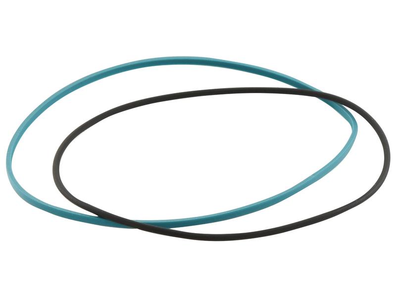 Two Brake Piston Seals, one blue (Sparex Part Number: S.147401) and one black, are shown overlapping on a plain white background, highlighting each seal’s unique outer diameter.