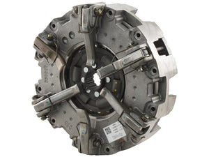 Image of the Sparex Clutch Cover Assembly (Sparex Part Number: S.147542), showcasing multiple mounting arms and springs, with a dual cover design utilized in manual transmissions.