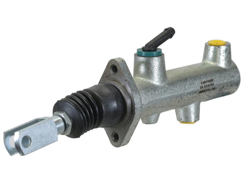 A close-up view of a Brake Master Cylinder (Sparex Part No. S.148069), with various attachment and sealing points, crafted by Sparex for Ford New Holland.