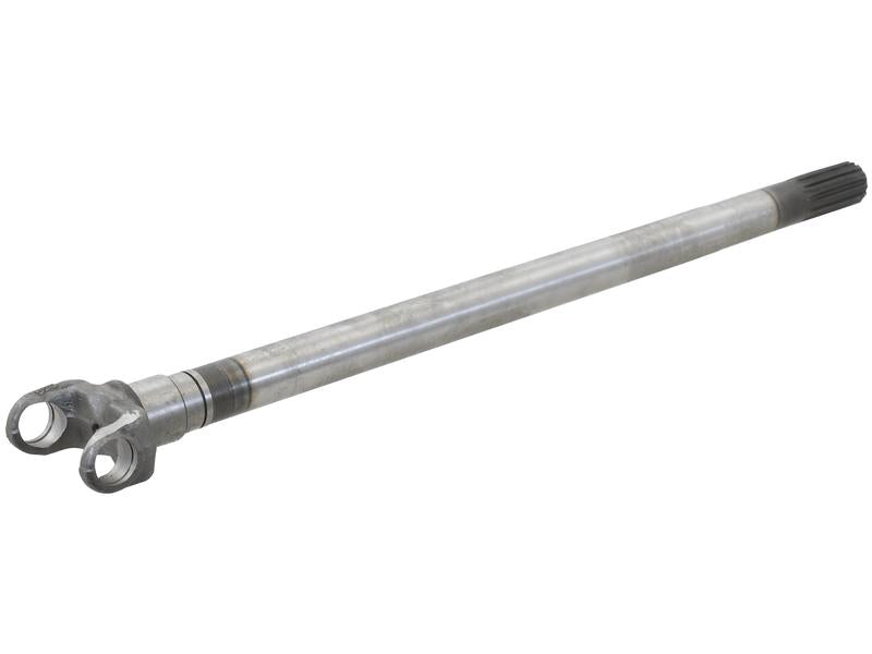 A metal automotive axle shaft, featuring a splined end and a yoke at the opposite end for connecting to a vehicle's drivetrain, is available as part of the Sparex Brand collection under Sparex Part No.S.148363.