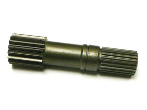 The Sparex Final Drive Shaft (Part No. S.148605), featuring straight, evenly spaced teeth on both ends, is displayed against a white background and is ideal for machinery such as the John Deere 310G.