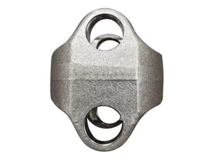 A Yoke Coupling (Sparex Part Number: S.148881) from Sparex, used in climbing for controlled descent.