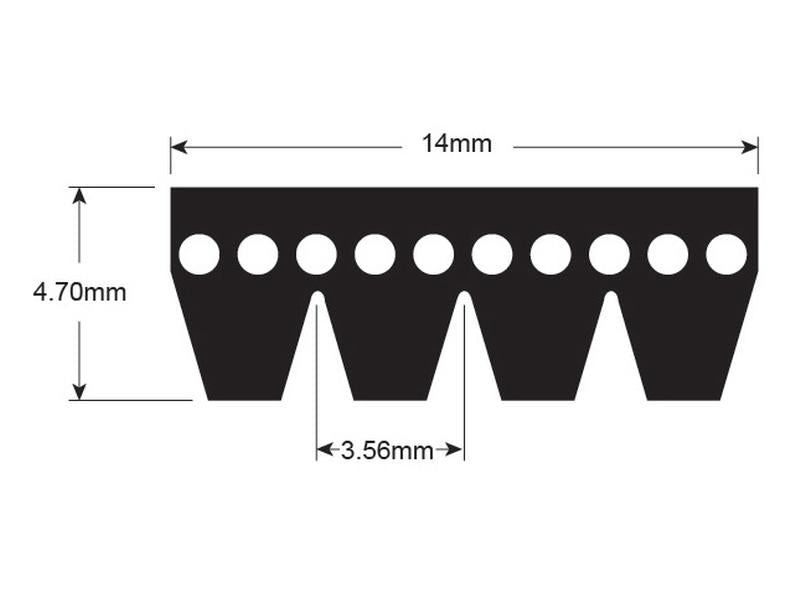Agribelt Poly V / Multi-Rib Belt - PK Section - Belt No. 4PK980 | S.149099 - Product Image 2