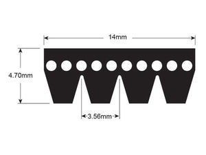Agribelt Poly V / Multi-Rib Belt - PK Section - Belt No. 4PK980 | S.149099 - Product Image 2