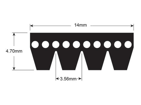 Agribelt Poly V / Multi-Rib Belt - PK Section - Belt No. 4PK980 | S.149099 - Product Image 2