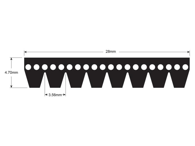 Agribelt Poly V / Multi-Rib Belt - PK Section - Belt No. 8PK2889 | S.149128 - Product Image 2
