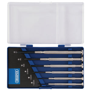 Draper Precision Screwdriver Set, 3 X Plain Slot, 3 X Cross Slot (6 Piece) - PS1003/B - Farming Parts