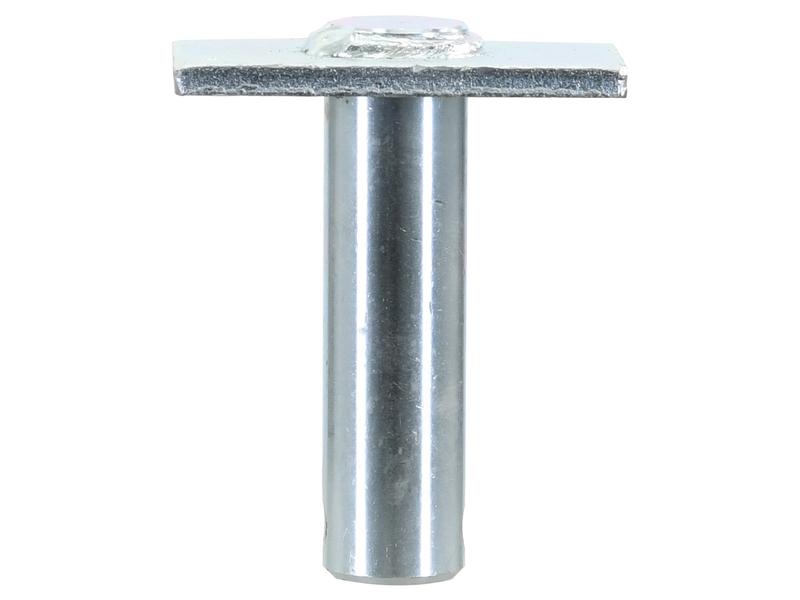 A Lower link pin with a flat rectangular head on one end, used for securing materials together. This 26mm diameter and 79mm height pin, identified by Sparex Part Number S.149677, is available through Sparex for reliable performance.