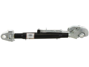 The Sparex Top Link Heavy Duty (Cat.3/3) Knuckle and Q.R. Hook, M36x3, Min. Length: 680mm is a robust metal hydraulic cylinder with attachment points at both ends, designed for machinery and equipment used in lifting, tilting, or other mechanical functions. This durable component is ideal as a tractor accessory, providing reliable performance for demanding tasks.