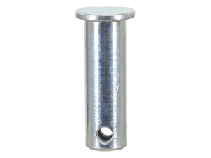 A cylindrical metal dowel pin with a flat head and a hole through its lower section, available in an 18x50mm size from Sparex.