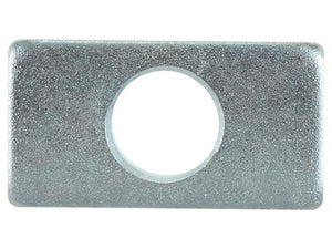 Rectangular lower link plate measuring 40x75mm with a central circular hole diameter of 25.5mm, conforming to Sparex standards. (Sparex Part Number: S.150214)