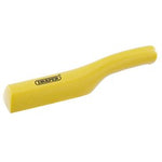 Image of a yellow PE plastic tool with a curved handle and an angled tip, featuring the "Draper" logo on its side. The Draper Lead Dressing Tool - LDTP combines durability and functionality for beating sheet lead effectively.