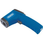 Image of a Draper Infrared Thermometer - IT12:1B in blue and black, featuring a laser positional guide for precise temperature monitoring.