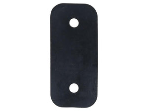 The Rear Window Hinge, a black rectangular rubber gasket with rounded edges and two circular holes (one near each end), is ideal for various applications. This Sparex item, Part Number S.152696, features Tariff Code 8708299000.