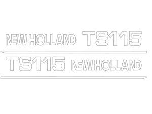 Decal Set - Ford / New Holland TS115 - Sparex Part No. S.152869