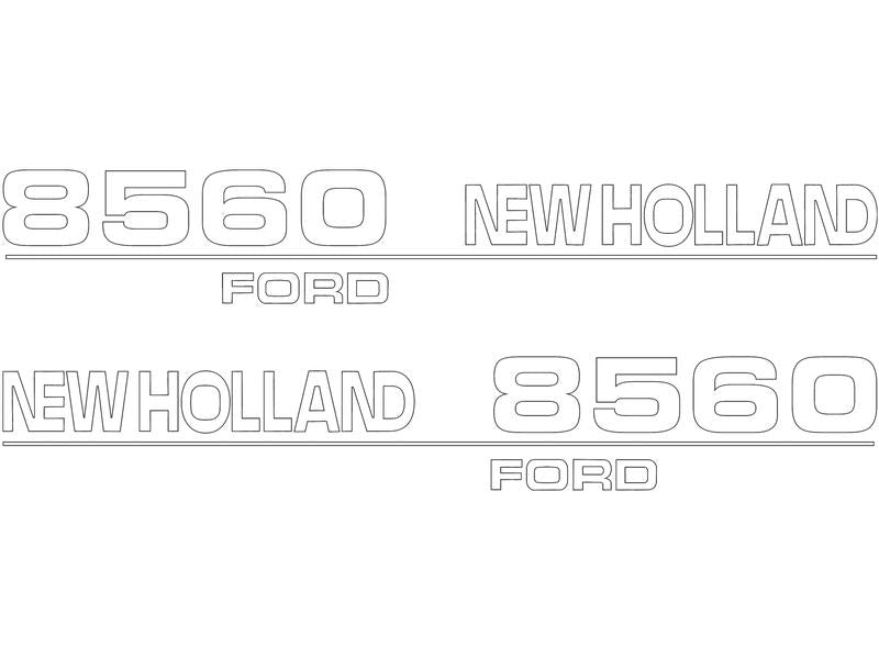 Decal Set - Ford / New Holland 8560 | Sparex Part Number: S.152877