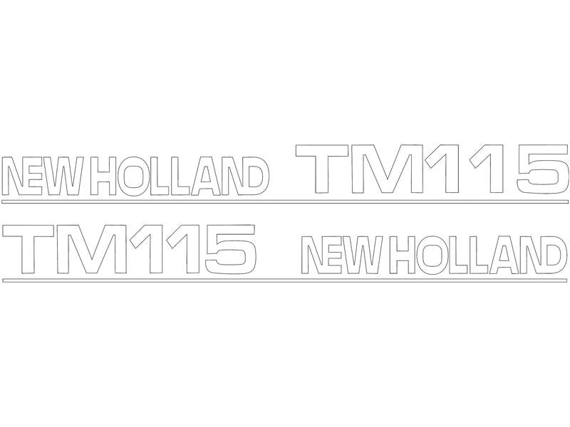 Decal Set - Ford / New Holland TM115 | Sparex Part Number: S.152887