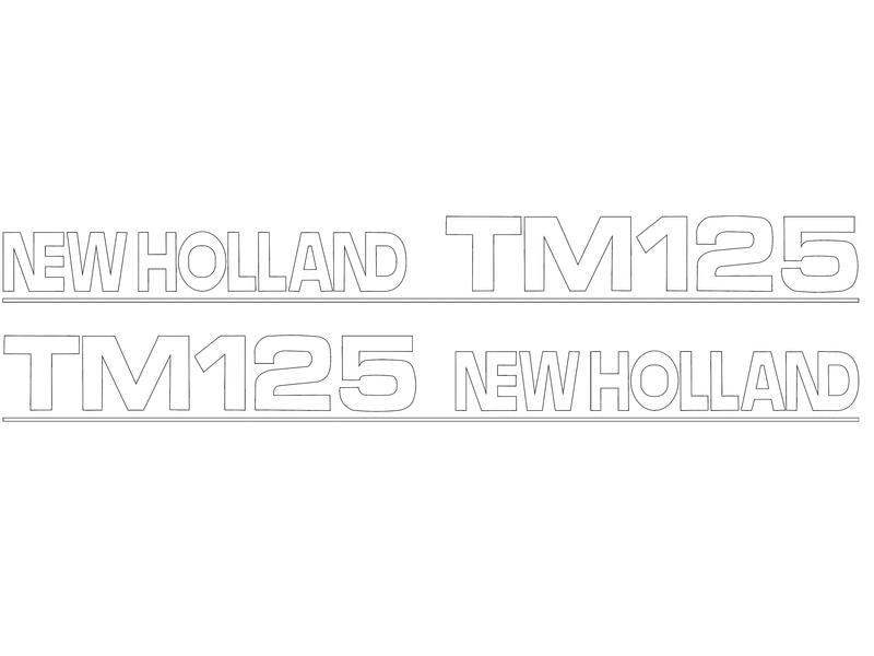 Decal Set - Ford / New Holland TM125 | Sparex Part Number: S.152890