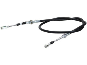 A coiled black Sparex Clutch Cable, measuring 1624mm with metal connectors on both ends, and an outer cable length of 1356mm. | Sparex Part Number: S.152905