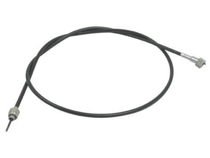 A black Sparex Drive Cable with metal connectors on both ends, coiled in a circle, measuring 1370mm in length with an outer cable length of 1350mm (Sparex Part Number: S.152937).