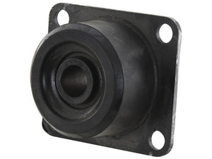 Close-up of a black rubber and metal cab mount with a cylindrical center and four corner holes, compatible with Ford / New Holland. This product is the Cab Mount | Sparex Part No. S.153527 from the brand Sparex.