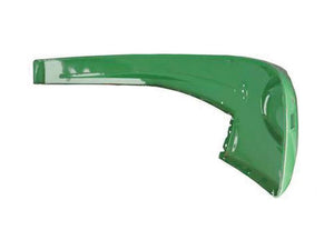 The Sparex Fender - RH (Sparex Part Number: S.153620) is a green metal automotive fender with a curved shape, designed for the front side of a vehicle, ensuring perfect fitting and compatibility with other Sparex products.