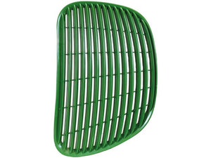 The Sparex Side Grille (Sparex Part Number: S.153660) is a green metal grill with vertical slats, viewed from an angle, and perfect for enhancing your outdoor space. Pair it with related products like the RH Height Adjuster or explore other Sparex fitting options to complete your setup.