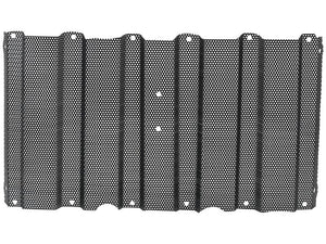 A perforated metal sheet with corrugated lines and evenly spaced holes, resembling the Sparex Front Grille (Part No. S.153661).