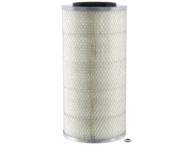 A cylindrical air filter, identified as the "Air Filter - Outer" with Sparex Part No.S.154052, featuring a white mesh exterior and black rubber ends reminiscent of a high-quality WIX component, stands upright against a plain background.