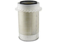 The Air Filter - Outer (Sparex Part No. S.154156) by Sparex is a cylindrical unit featuring a metal mesh exterior and white plastic top and bottom caps, designed to meet the high standards of WIX Filters.