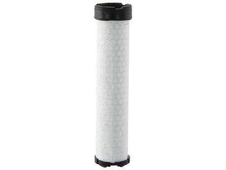 A cylindrical water filter cartridge with a white body and black caps on both ends, standing vertically against a plain white background, resembles the design of the Sparex Air Filter - Inner (Sparex Part No.S.154470).