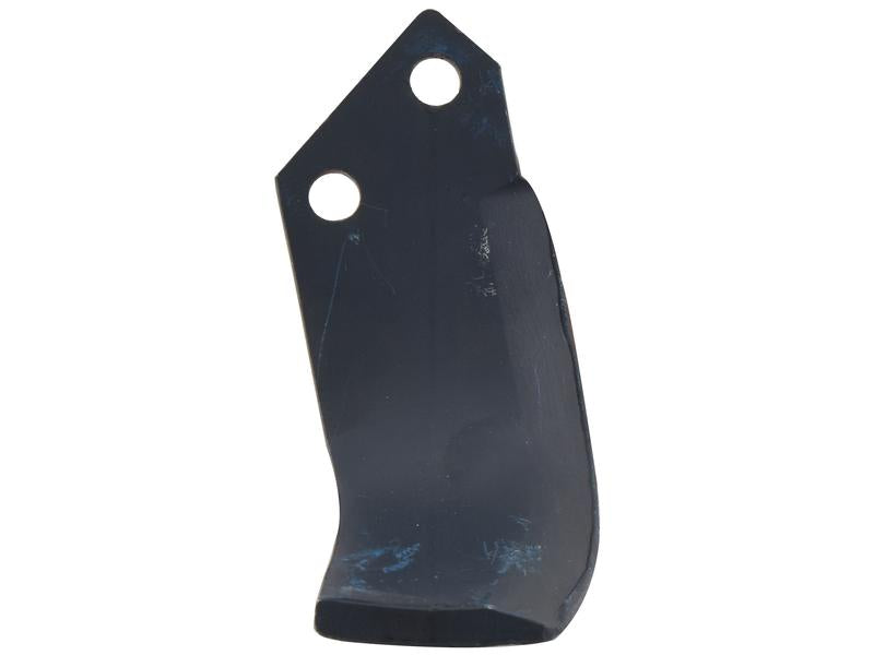 Hardfaced Rotavator Blade LH 80x9mm Height: 215mm. Hole centres: 51mm. Hole Ø: 16.5mm. Replacement for Howard | Sparex Part Number: S.155231