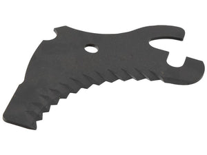 A Baler Blade, identified under Sparex Part Number S.155351 and tariff code 8433900000, features a black serrated design with a jagged edge and a hole near the center.