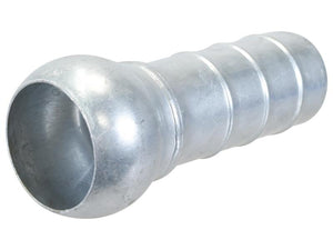 The Sparex Coupling with Hose End - Male 4'' (108mm) x4'' (102mm), Part Number S.155390, is a galvanised hose fitting featuring a rounded end and ribbed body, available in the durable Bauer Coupler design.