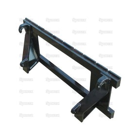 Image of a black metal attachment featuring hooks and a rectangular frame, specifically designed as a Pallet Fork (Frame Only) for mounting on machinery, set against a white background. The word "Sparex" is watermarked across the image. Load Capacity: 1500 kgs, Sparex Part No.S.155401.
