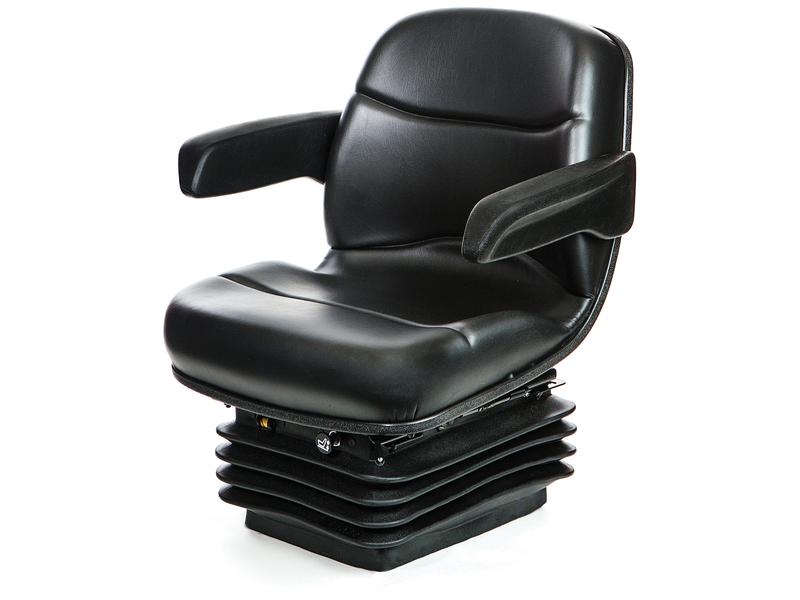 Compact Air Suspension Seat - 12V PVC with Height Adjustment - Sparex Part S.156645