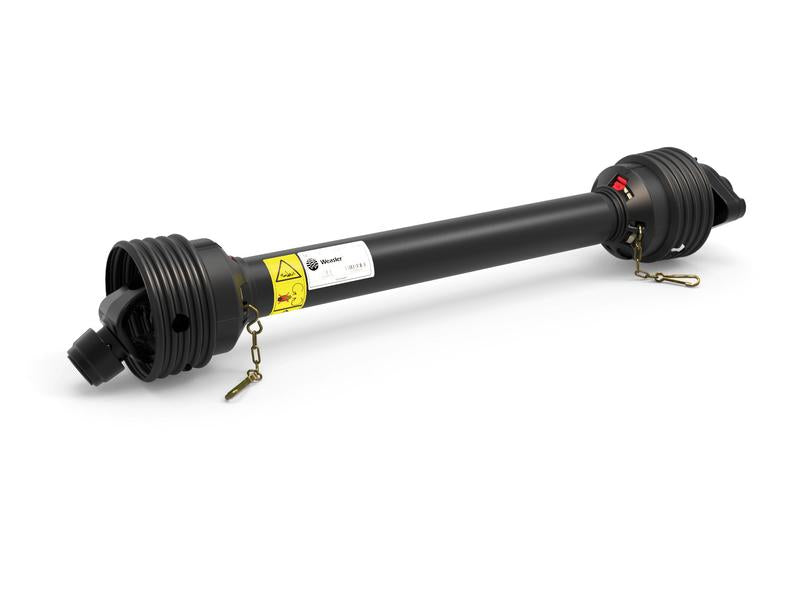 Weasler PTO Shaft - (Lz) Length: 1360mm, 1 3/8'' x 6 Spline Slide Lock to 1 3/8'' x 6 Spline Shear Bolt Limiter | Sparex Part No. S.156657