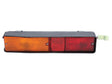 The Rear Combination Light by Sparex, model S.160717, is a right-hand halogen taillight assembly that includes amber, red, and clear lenses on a sleek black casing with 12V functionality for brake, tail, and indicator lights.