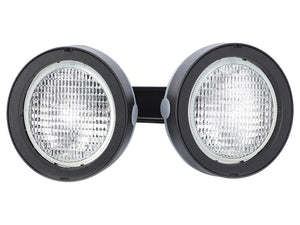 A pair of Sparex Work Light (Halogen), each featuring a round, black-framed design with a textured glass lens, mounted side by side on a black bracket. These 12V lights use halogen bulbs and are rated IP5K4K for durability. (Sparex Part Number: S.160767)