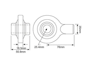 Spenco Top Link Weld On Ball End (Cat. 2 (Ø25mm)) | S.16087 - Product Image 2