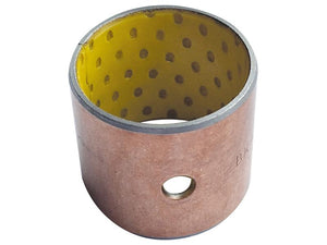 The Steering Shaft Bush (Sparex Part Number: S.161179) is a cylindrical metal bearing with a side hole and a yellow perforated inner surface. Its precise wall thickness ensures durability, making it suitable for various applications under the Sparex brand.