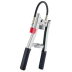 The Draper Expert Grease Gun With Lever Action, Small Thread - A10/EXP/F is a durable hydraulic tool from the trusted brand Draper, featuring rubberized handles and a connected hydraulic hose designed for shaping or joining materials by deforming them.