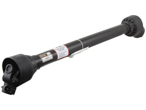 The Sparex PTO Shaft, with a length of 1010mm, measuring 1 3/8'' x 6 Spline Q.R. to 1 3/8'' x 6 Spline Overrunning Clutch (Clockwise), comes in black and features CV joints at both ends. It also includes a label for identification and is listed under Sparex Part Number S.162395.