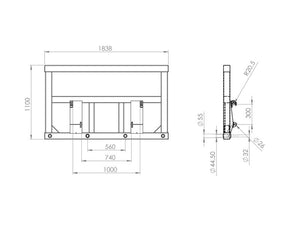 Sparex Heavy Duty Big Square Bale Frame - Not Supplied With Tines | S.162682 - Product Image 3