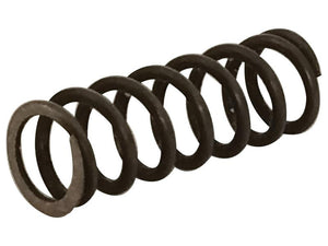 A detailed shot of a coiled BS20MINI Cluster Die Spring (Sparex Part Number: S.162707) with seven loops, showcasing a Ø(mm) diameter. The dark-colored Sparex spring has a slightly worn appearance, adding to its rugged character.