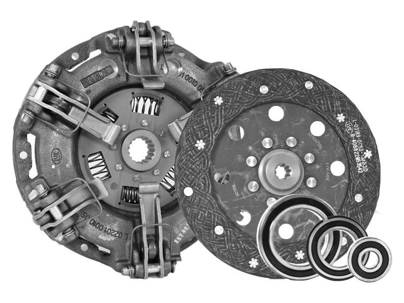 A detailed black and white image of mechanical components, including Sparex Clutch Kit with Bearings (Sparex Part Number: S.162718), arranged together.