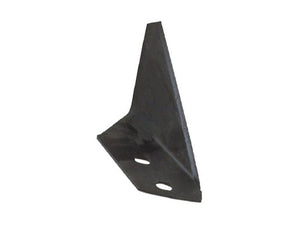 A black metal bracket known as the Sword Coulter - RH (Gregoire Besson), with a triangular shape and two holes near the base, compatible with Vulcan Fasteners. It is Sparex Part No. S.162749 and fits as 173324.